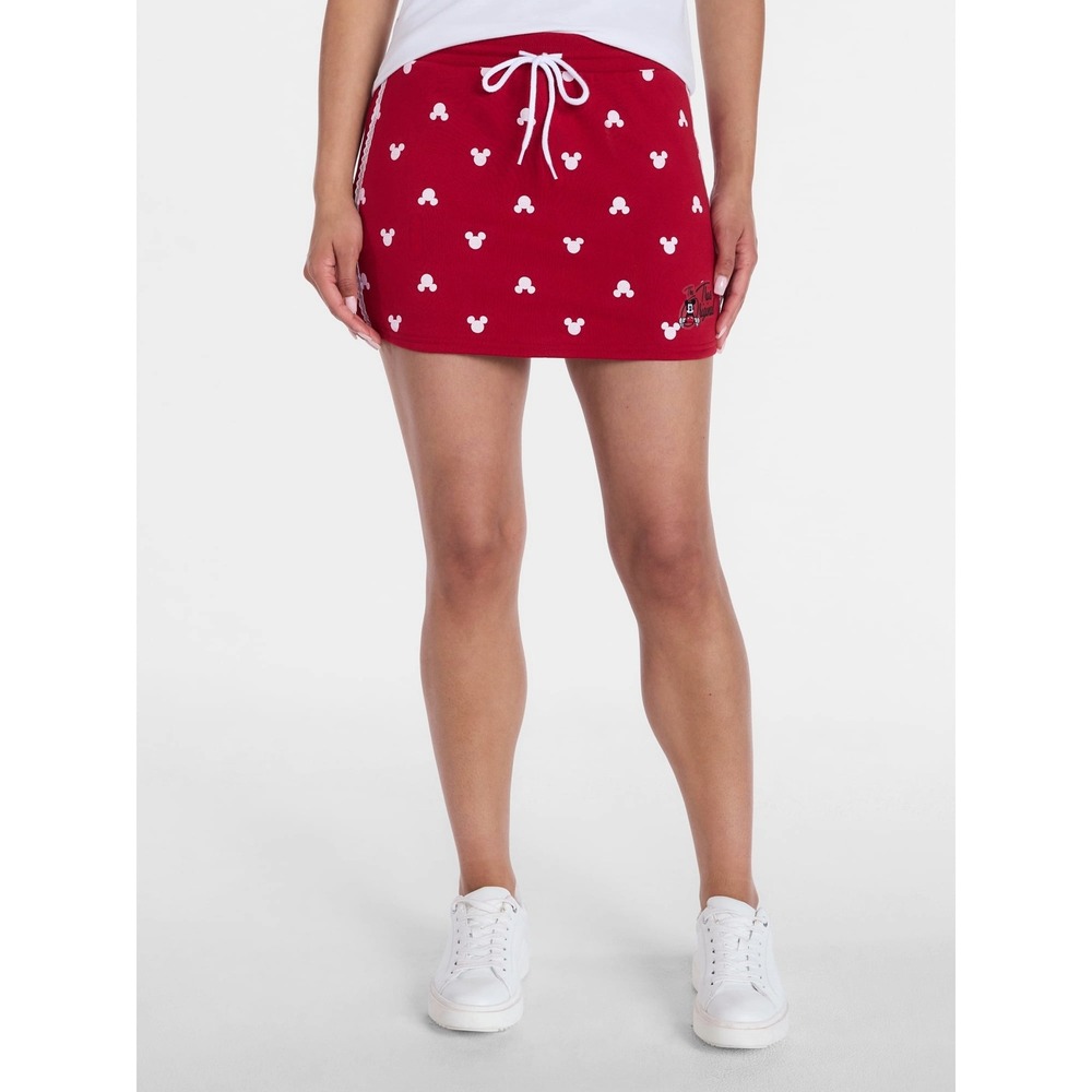 Disney Womens Mickey Mouse Red Skort Size XL Lace Trim NWT